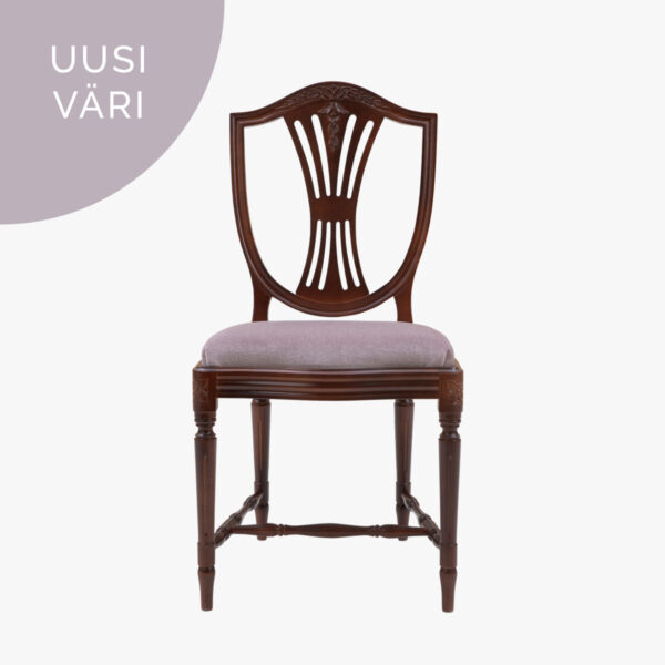 Hepplewhite-tuoli, uusi väri mohair 23 syreeni