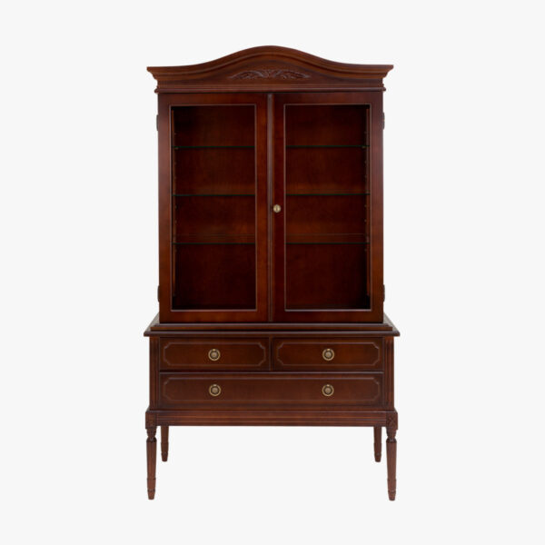 Empire hopeakaappi, väri Hepplewhite eli tumma mahonki.