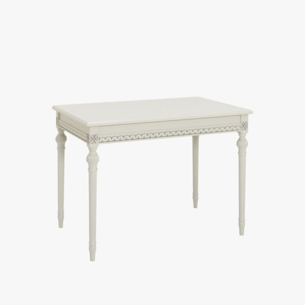 Kustavilainen sohvapöytä suorakaide, väri helmenharmaa-patina.