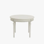 Kustavilainen pyöreä sohvapöytä, helmenharmaa - patina.