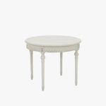 Kustavilainen pyöreä sohvapöytä, helmenharmaa - patina.