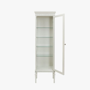 Kustavilainen vitriini, helmenharmaa - patina.