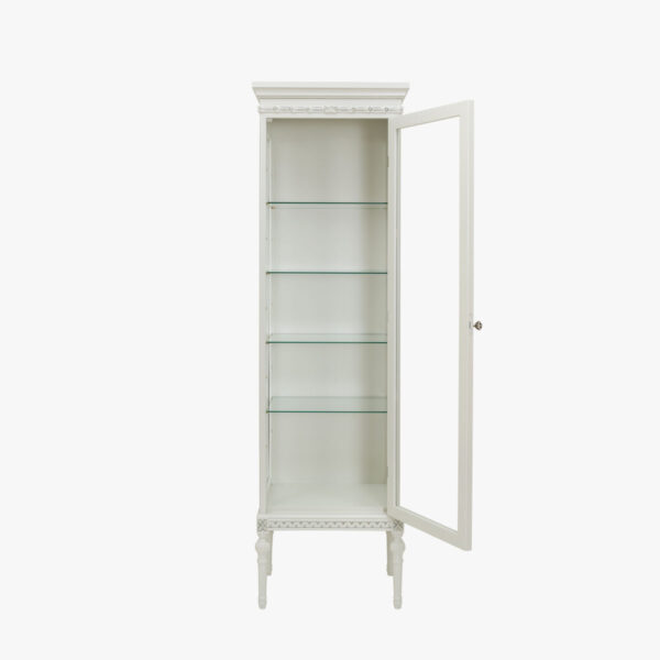 Kustavilainen vitriini, helmenharmaa - patina.