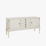 Kustavilainen astiakaappi, helmenharmaa-patina.