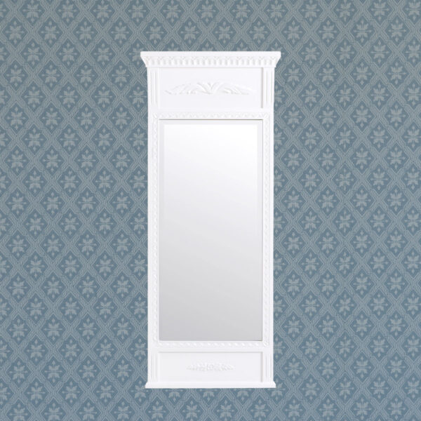 Kustavilainen peili, valkoinen.