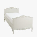 Talonpoikaisrokokoo sanky 80 x 200 cm, väri helmenharmaa-patina