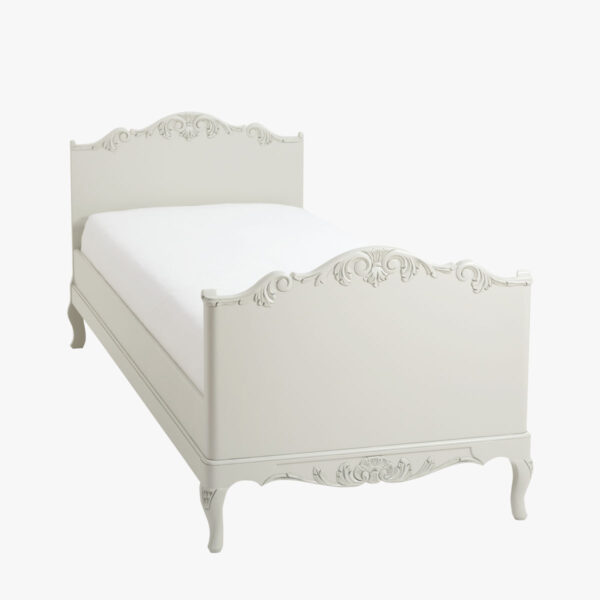 Talonpoikaisrokokoo sanky 80 x 200 cm, väri helmenharmaa-patina