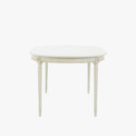 Empire ruokapöytä ovaali, väri helmenharmaa-patina.