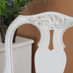 Talonpoikaisrokokoo tuoli käsinojin, helmenharmaa-patina