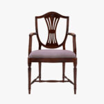 Hepplewhite nojatuoli, hepplewhite-väri, verhoiluna mohair syreeni