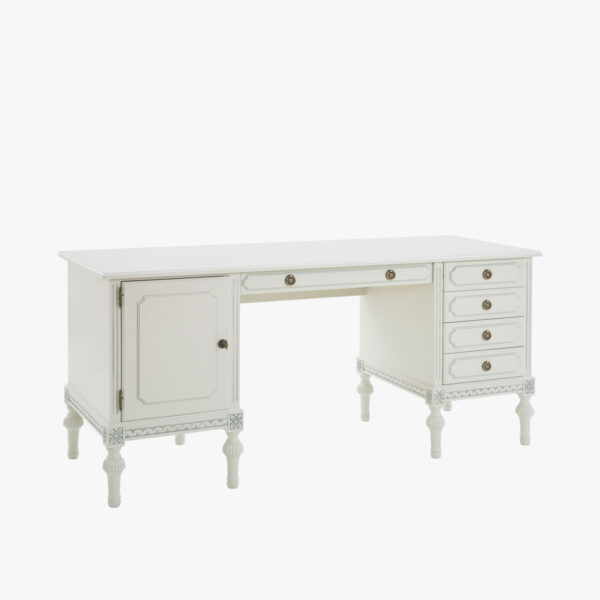 Kustavilainen kirjoituspöytä, väri helmenharmaa-patina.