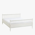 Kustavilainen sänky 160 cm, väri helmenharmaa-patina.