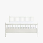 Kustavilainen sänky 160 cm, väri helmenharmaa-patina.